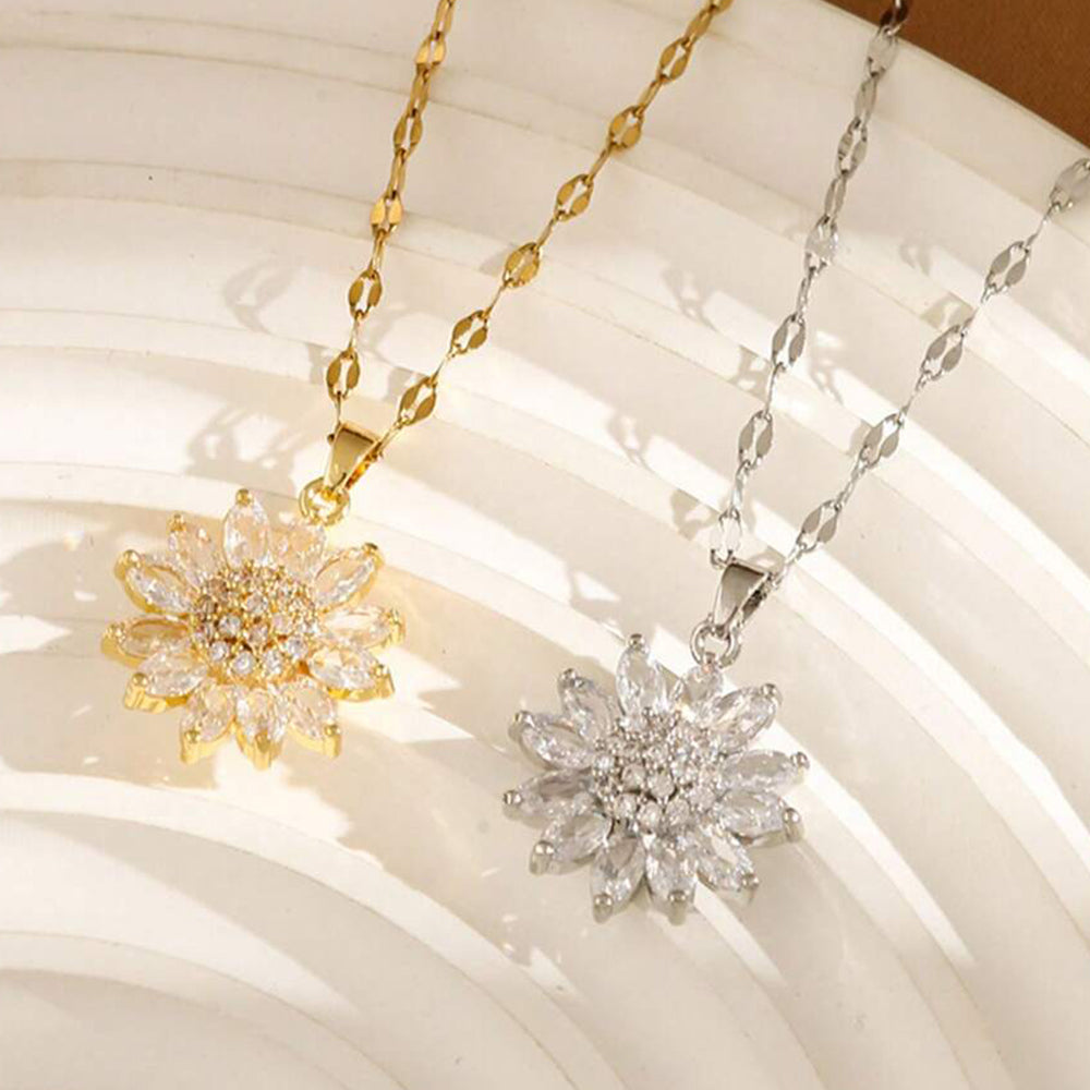Anaya – Collier de tournesols brillants avec pointes