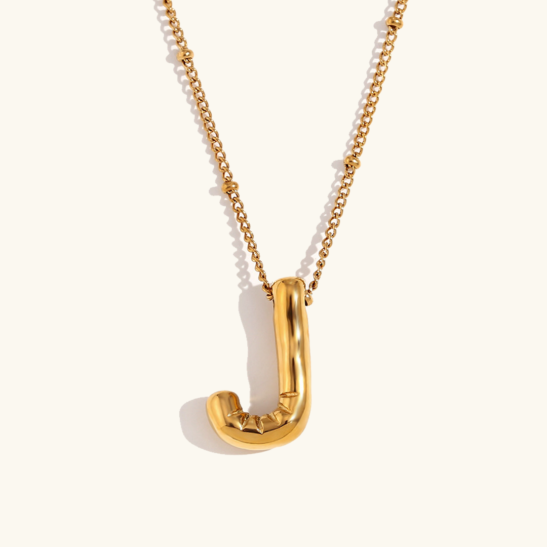 Collier initial en or Balloon