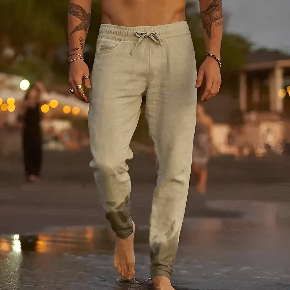 Trafford - Short de plage en lin casual pour hommes