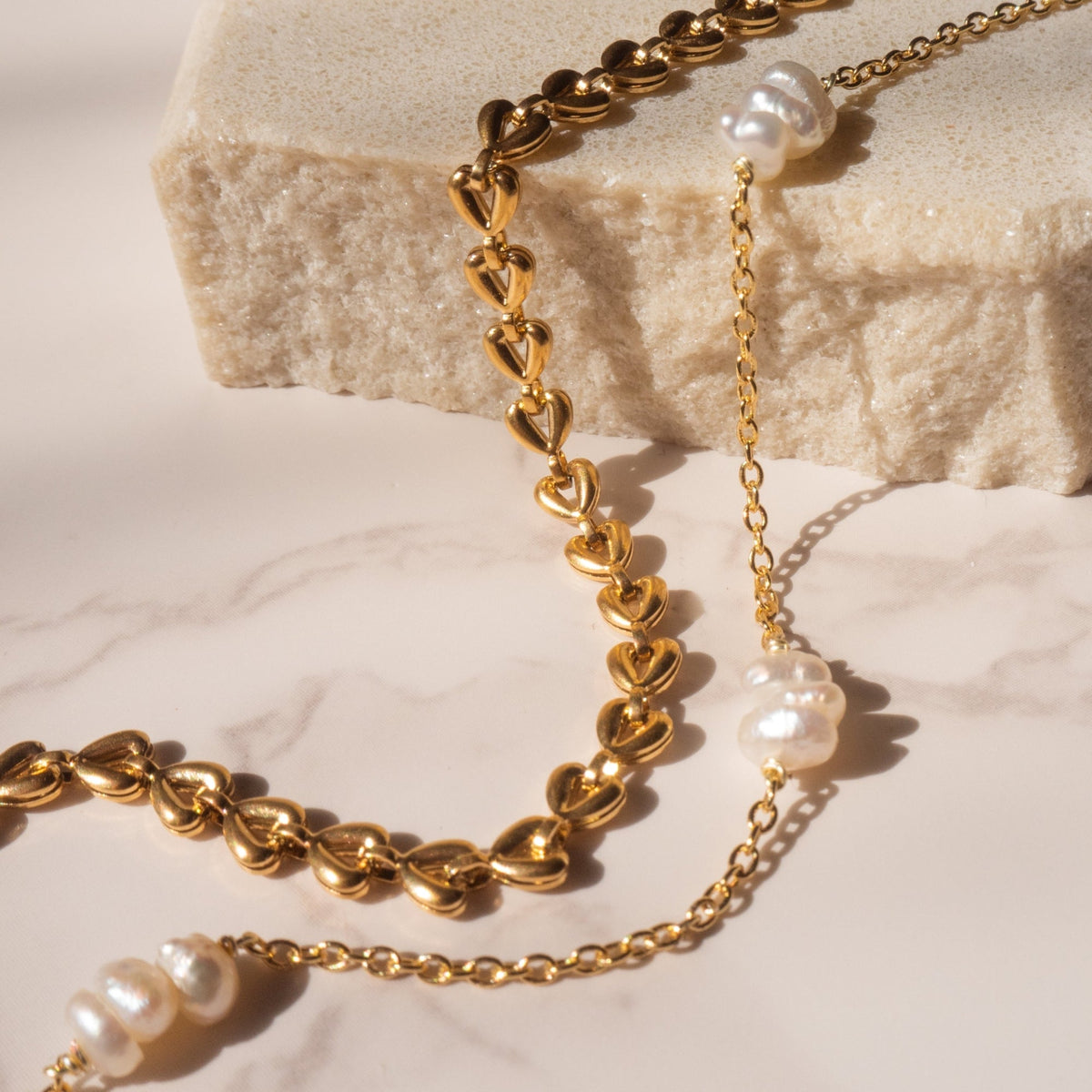 Kendra - Bracelet en chaîne cœur doré