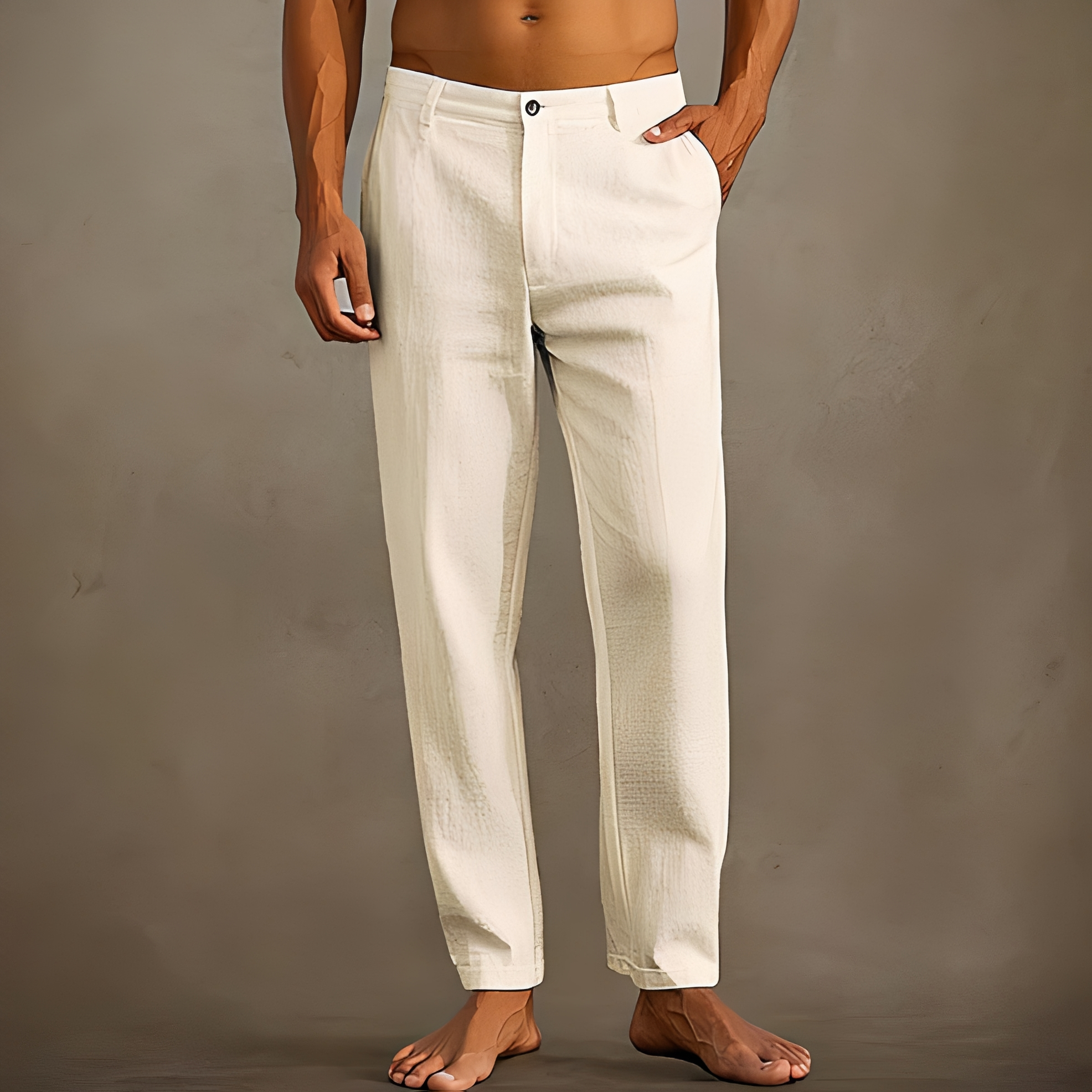 Anjay - Pantalon d'été large pour homme