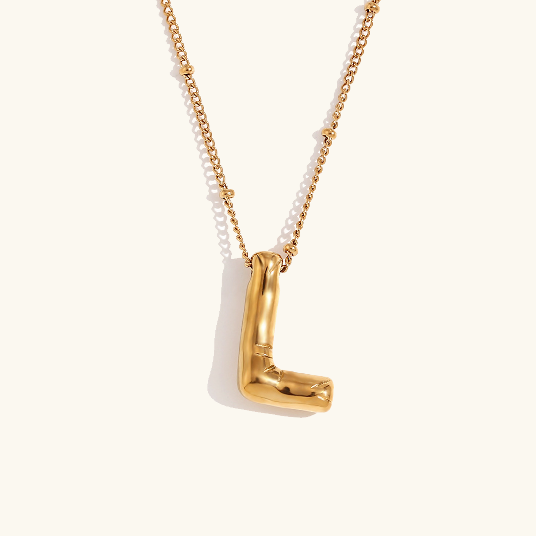 Collier initial en or Balloon