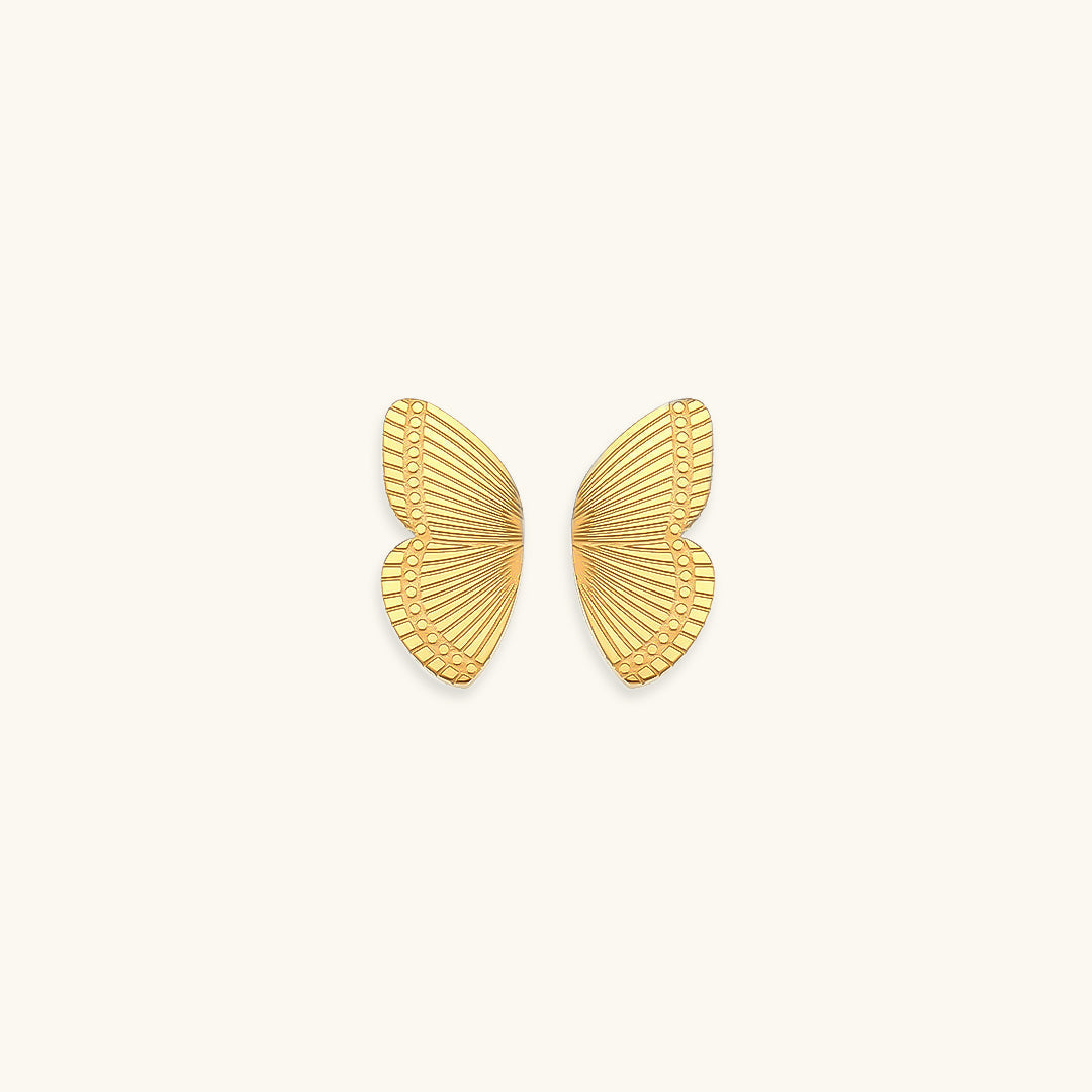 Lila - Boucles d'oreilles papillon doré