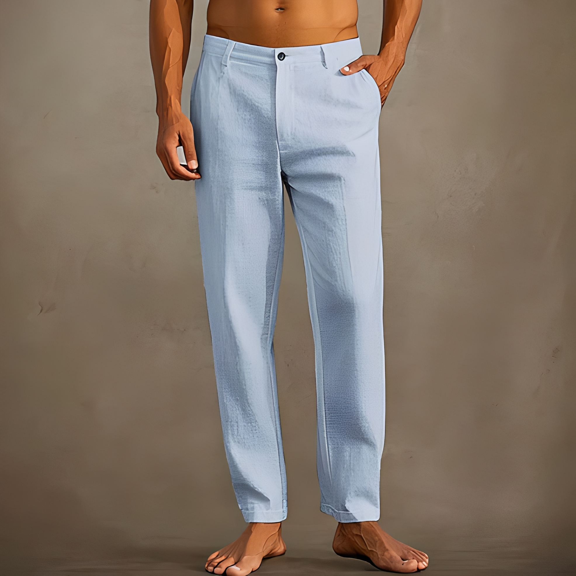 Anjay - Pantalon d'été large pour homme