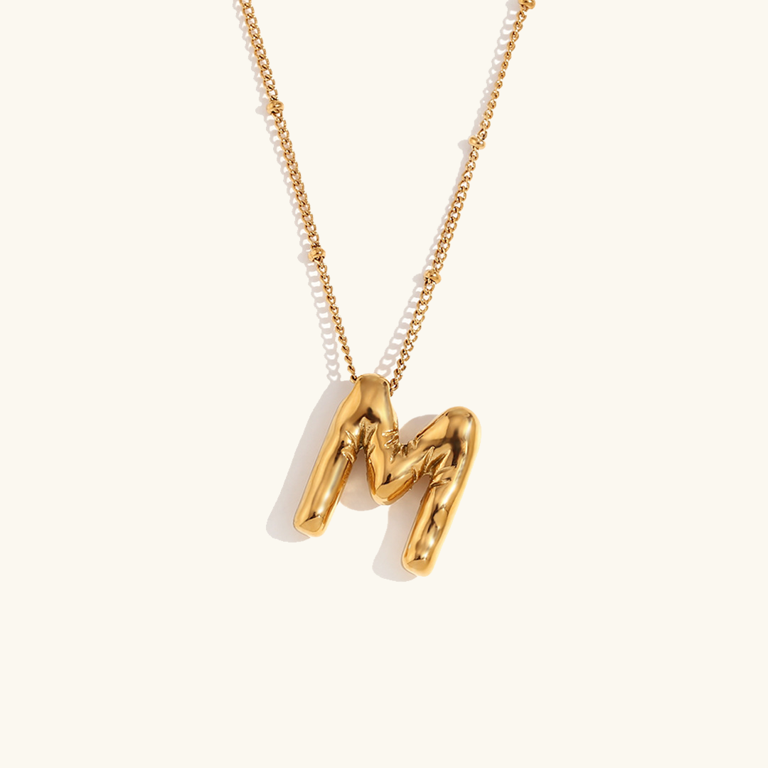 Collier initial en or Balloon
