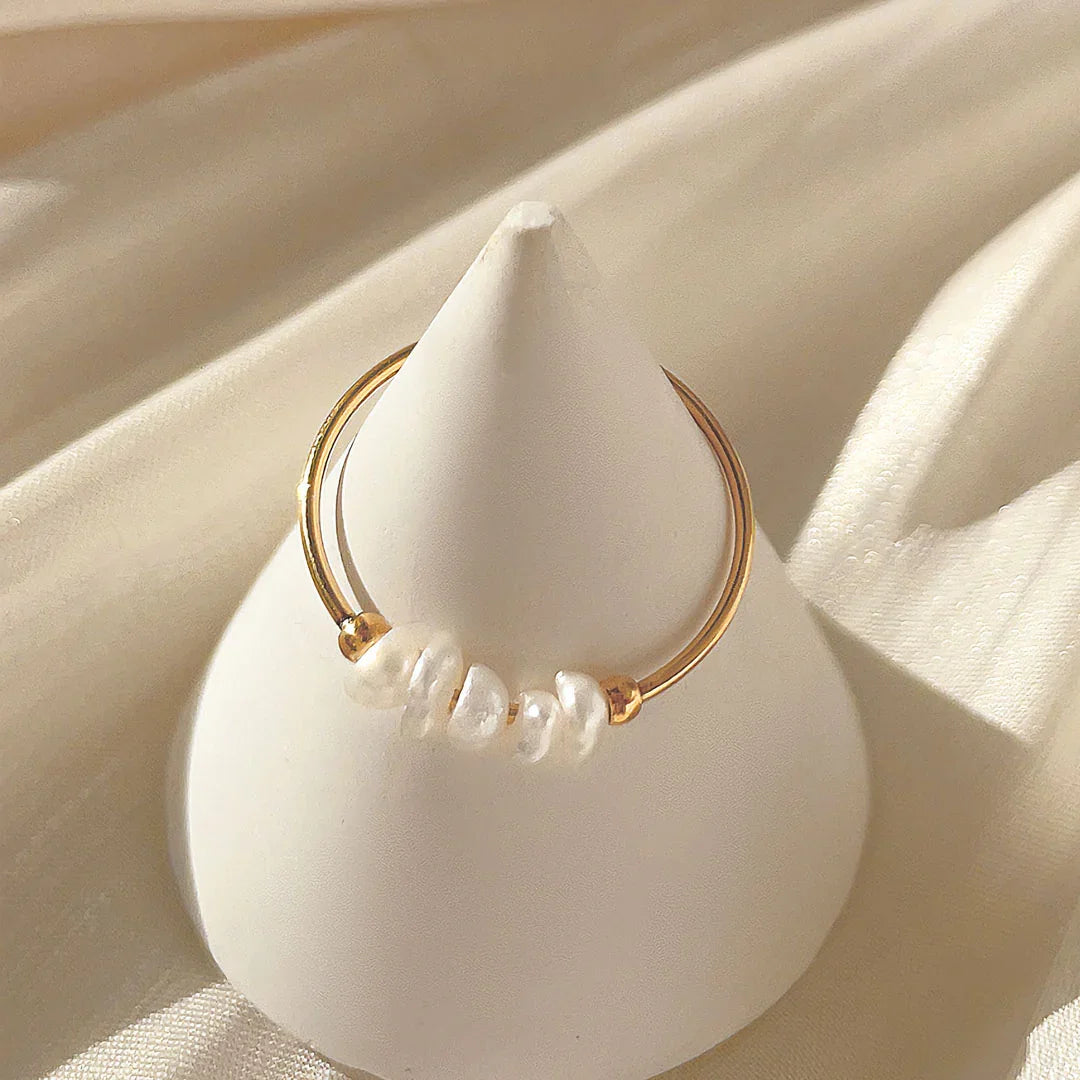 Miori – Bague en perle naturelle en or