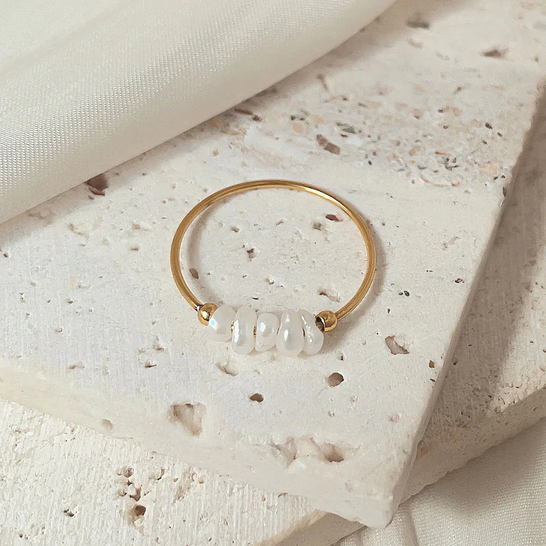 Miori – Bague en perle naturelle en or