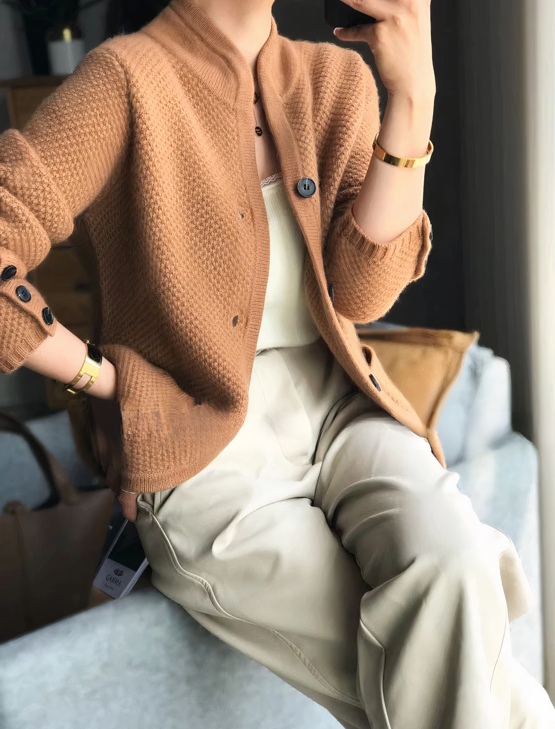 Edda – Cardigan à boutons pour femmes