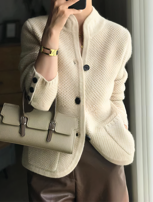 Edda - Cardigan en cachemire avec fermeture boutonnée