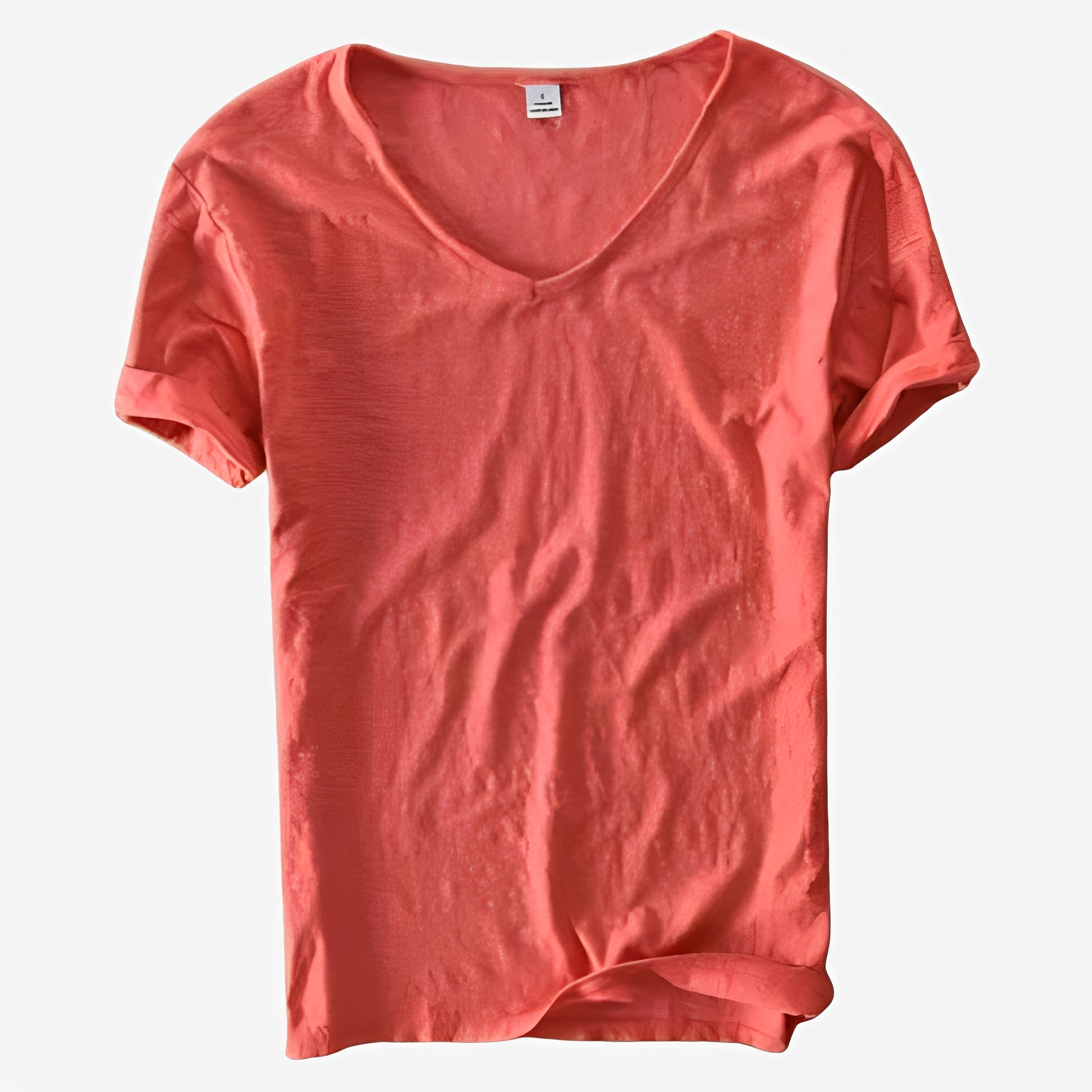 Jayson - T-shirt estival ample pour homme avec col en V