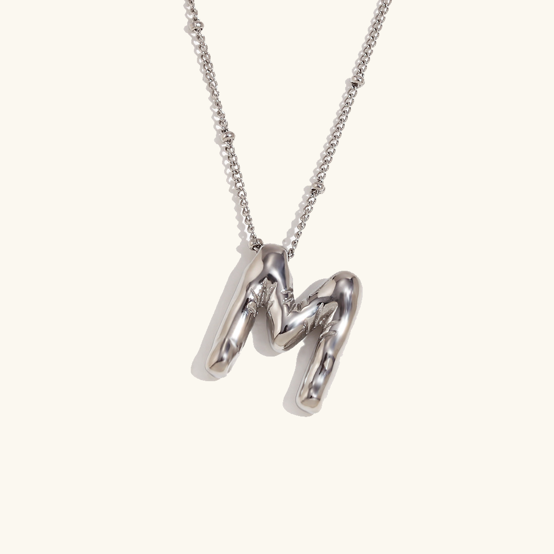 Collier initial en or Balloon