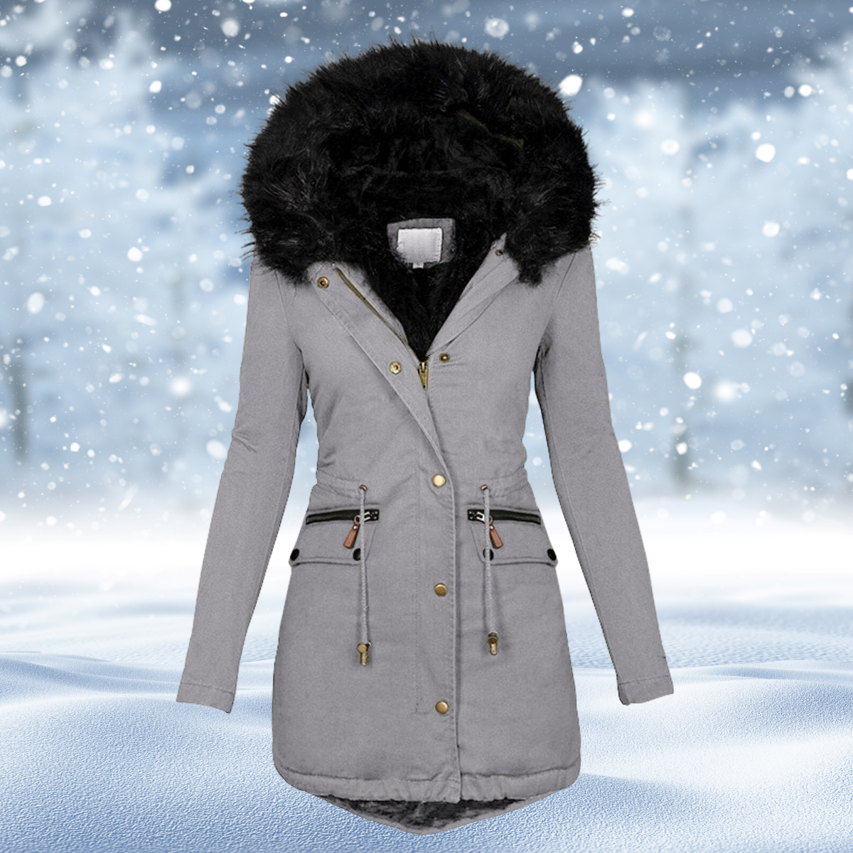 Apollo - Veste d’hiver chaude en fausse fourrure
