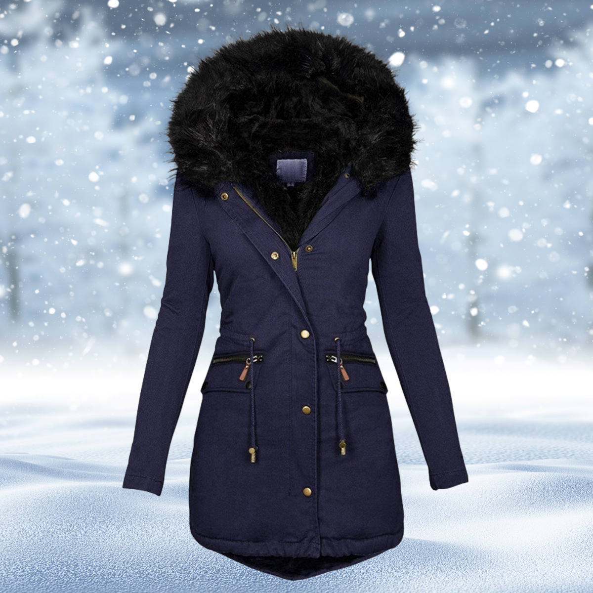 Apollo - Veste d’hiver chaude en fausse fourrure