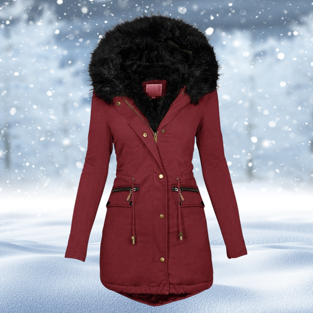 Apollo - Veste d’hiver chaude en fausse fourrure