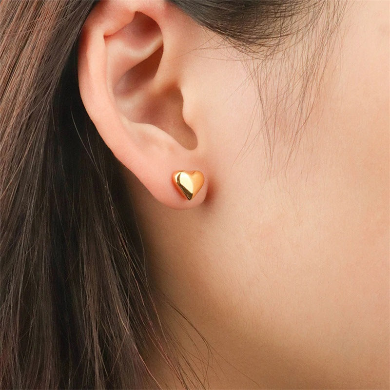 Mila – Boucles d'oreilles en cœur en or