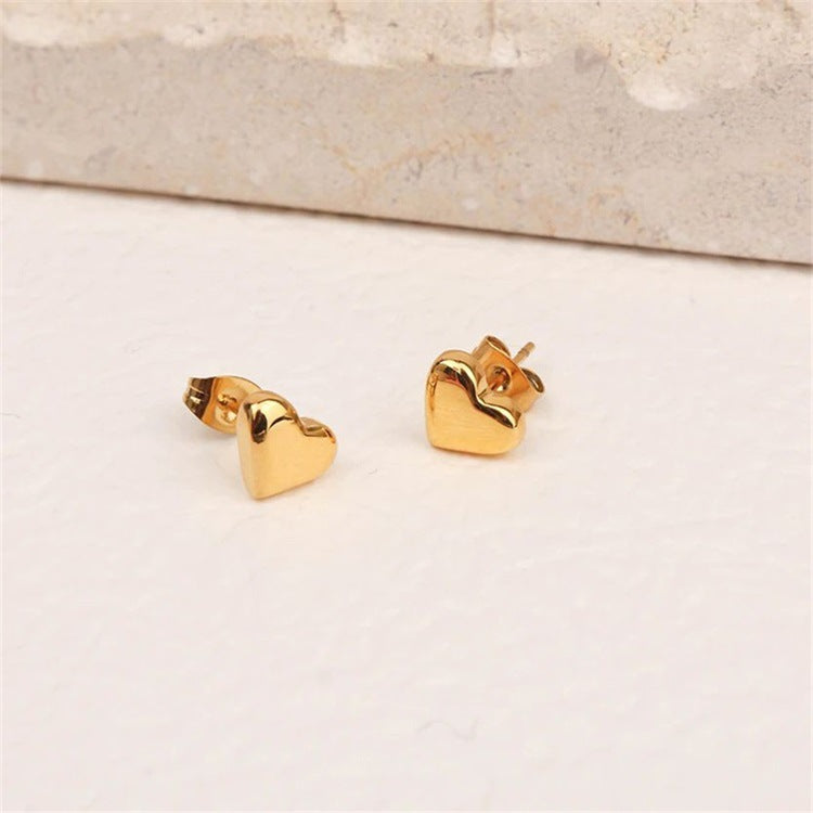 Mila – Boucles d'oreilles en cœur en or