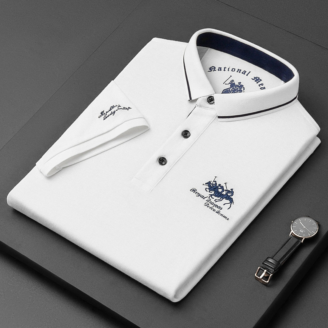 Miles - Polo homme orné de broderie