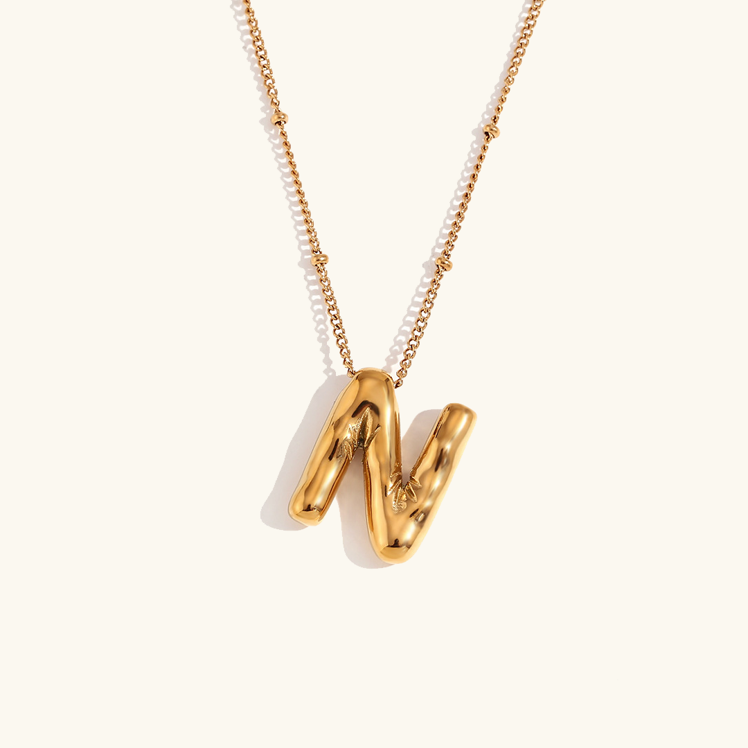 Collier initial en or Balloon