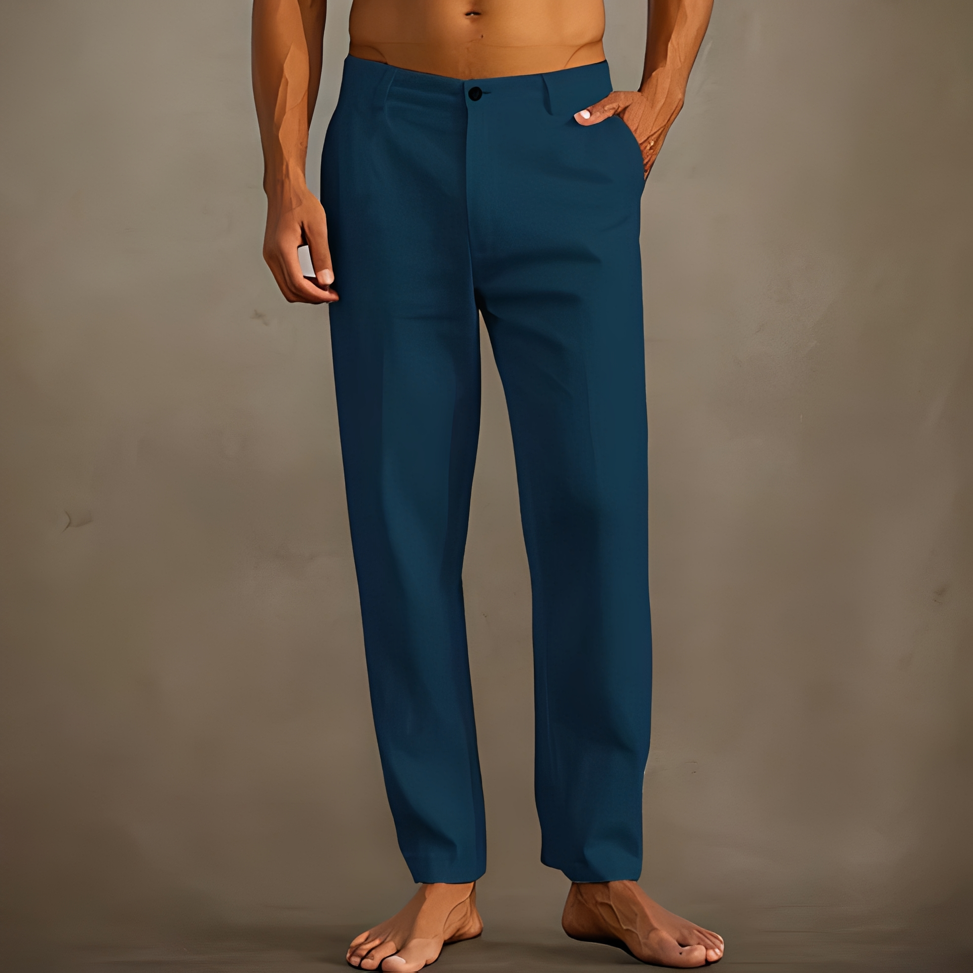 Anjay - Pantalon d'été large pour homme