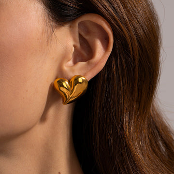Olga - Boucles d'oreilles en cœur