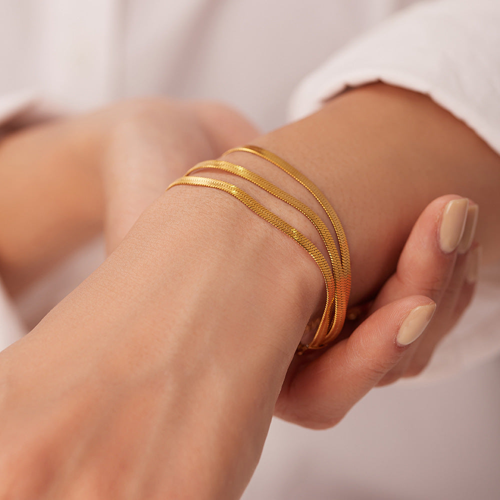 Abela - Bracelet en épi à 3 couches