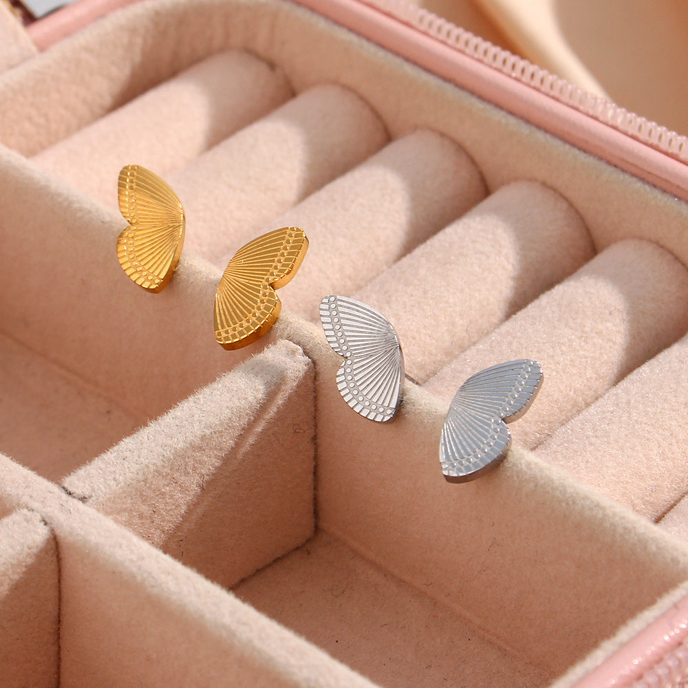 Lila - Boucles d'oreilles papillon doré