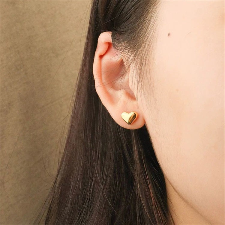 Mila – Boucles d'oreilles en cœur en or