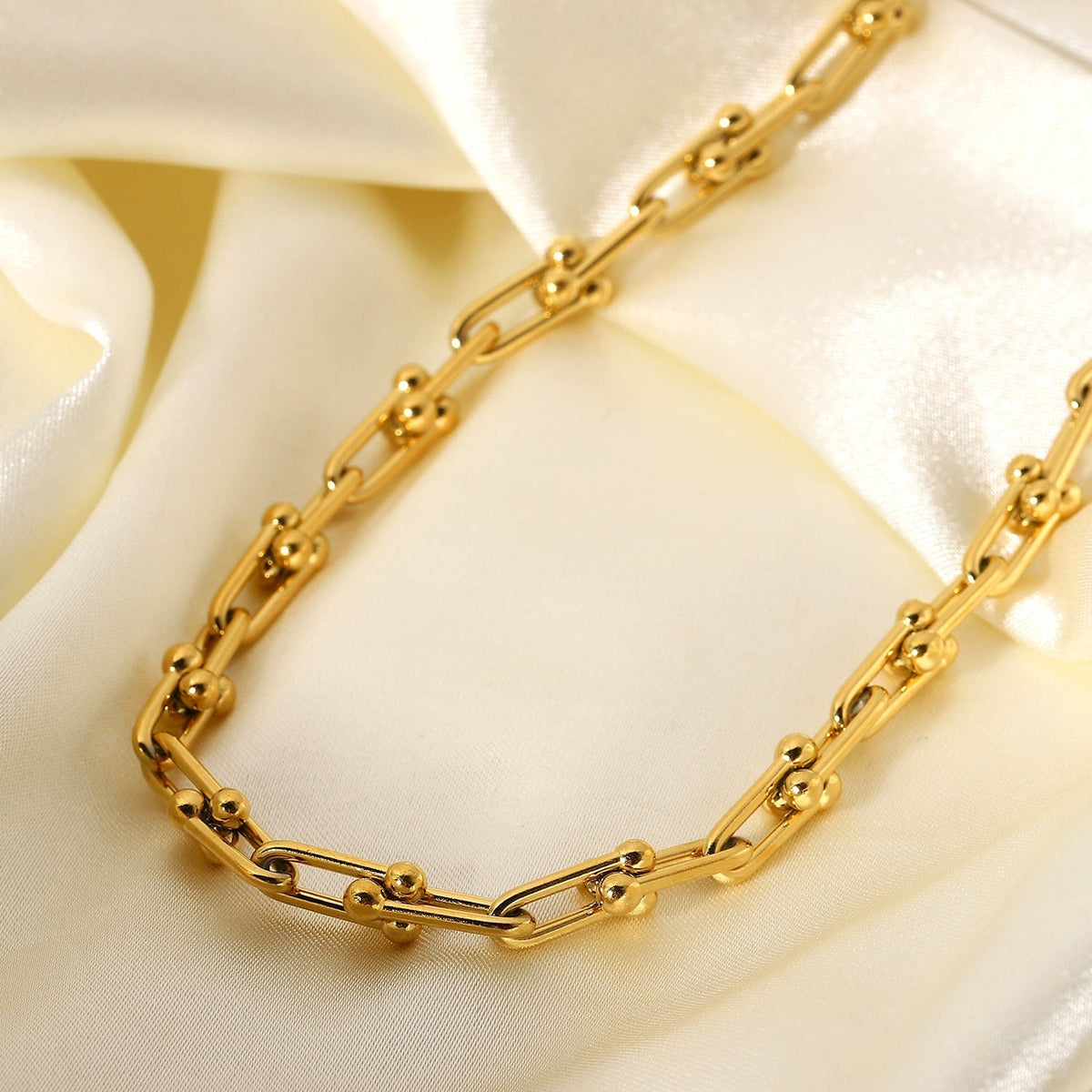 Collier en or épais en cascade