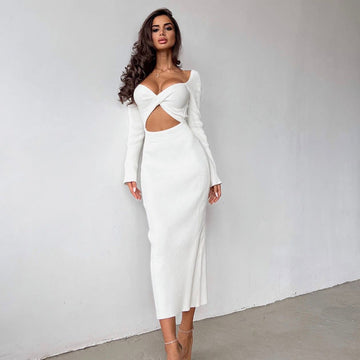 Adeline - Robe midi élégante et ajustée pour femmes