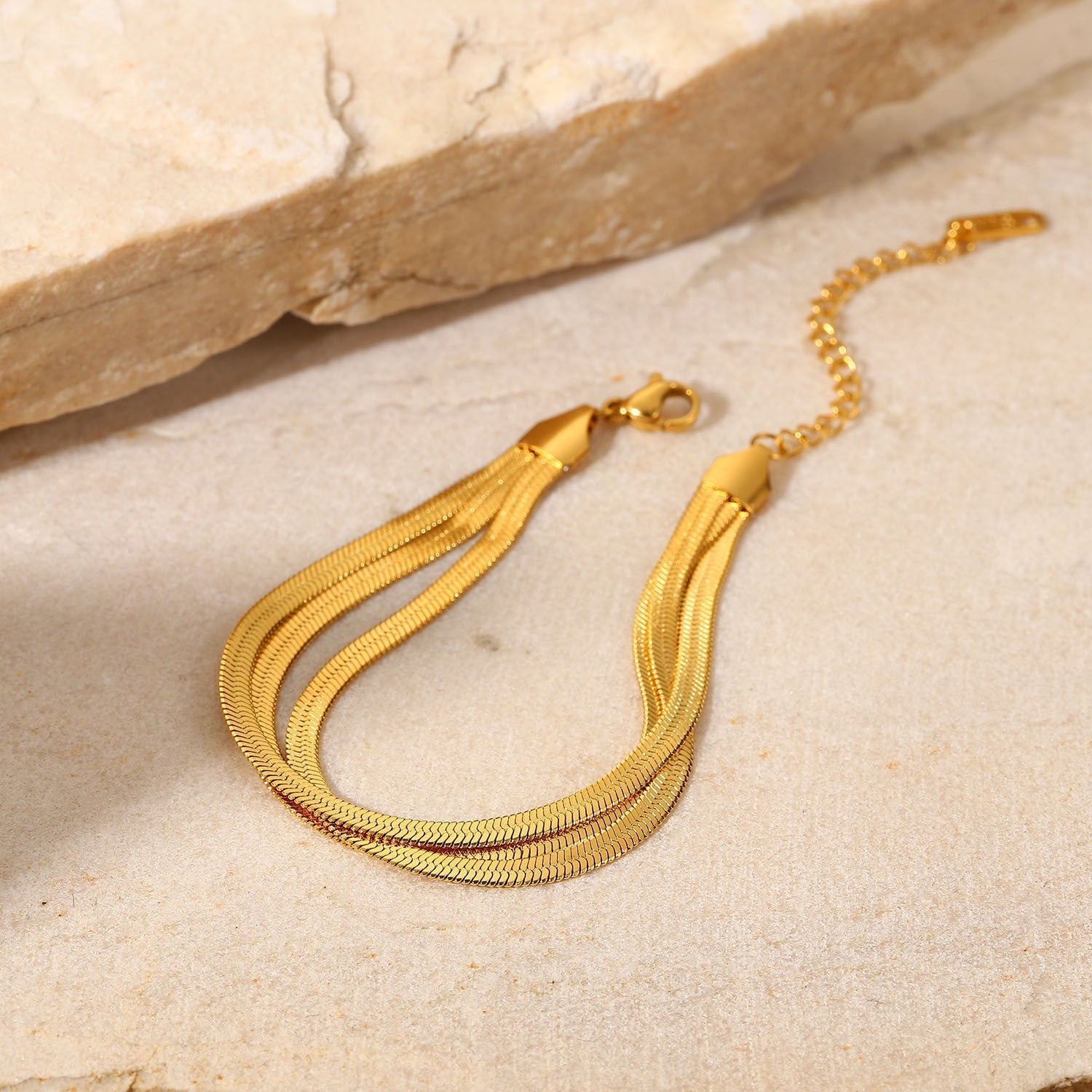 Abela - Bracelet en épi à 3 couches