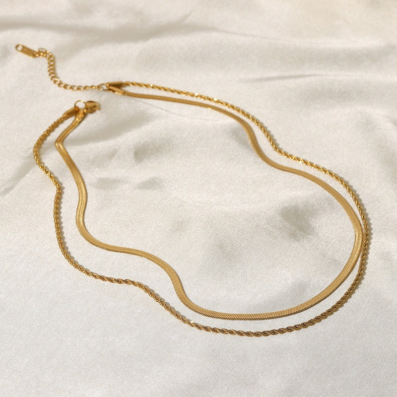 Nicole – Collier en or multicouche