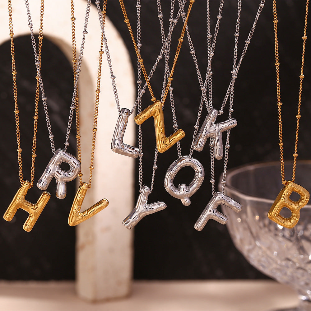 Collier initial en or Balloon