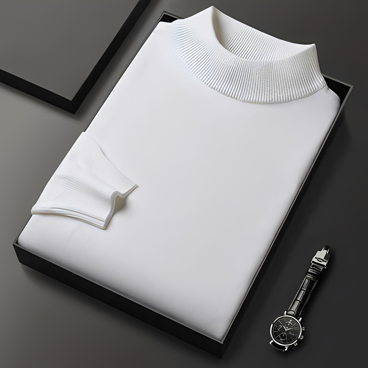 Kervan - Warm winter sweater in knit for men