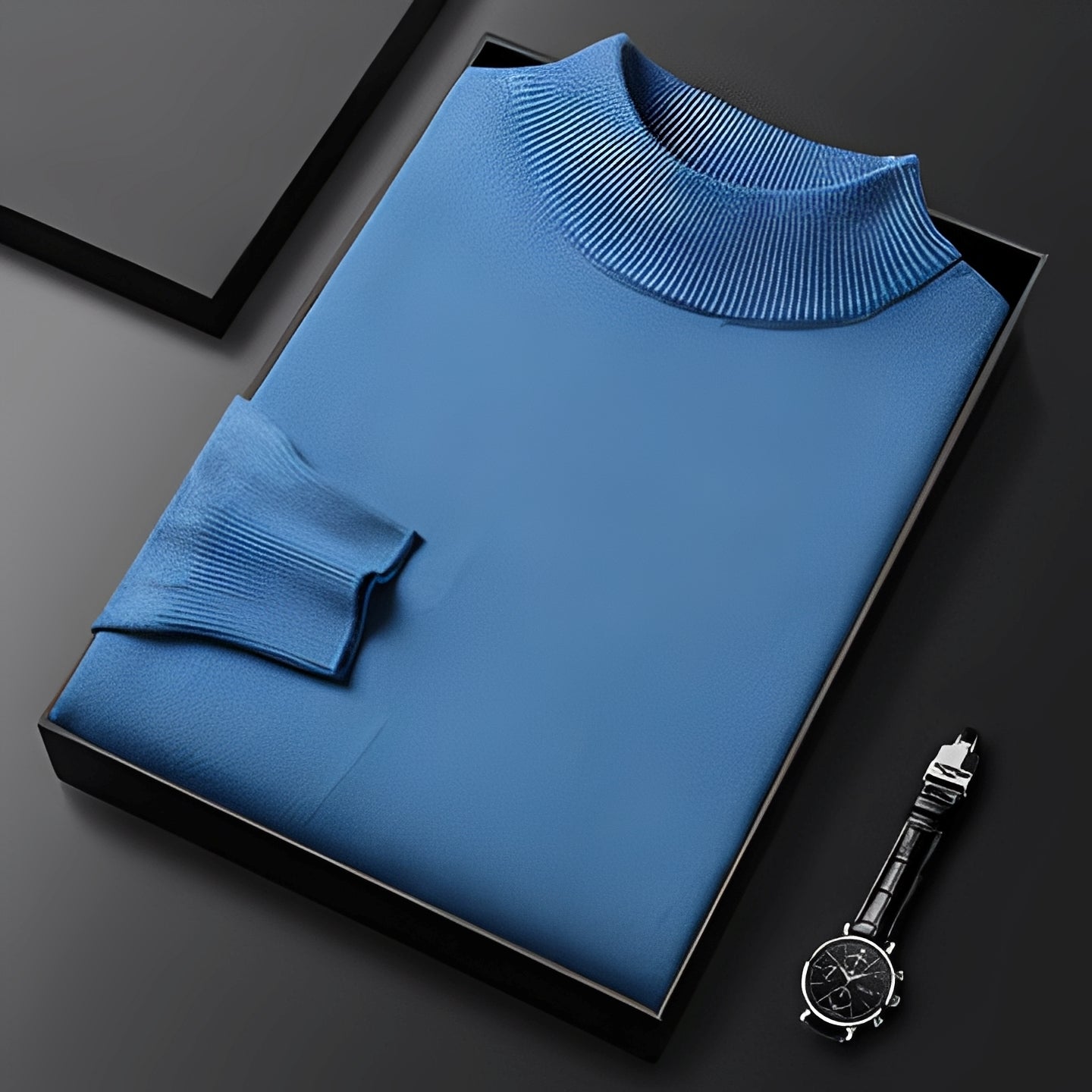 Kervan - Warm winter sweater in knit for men