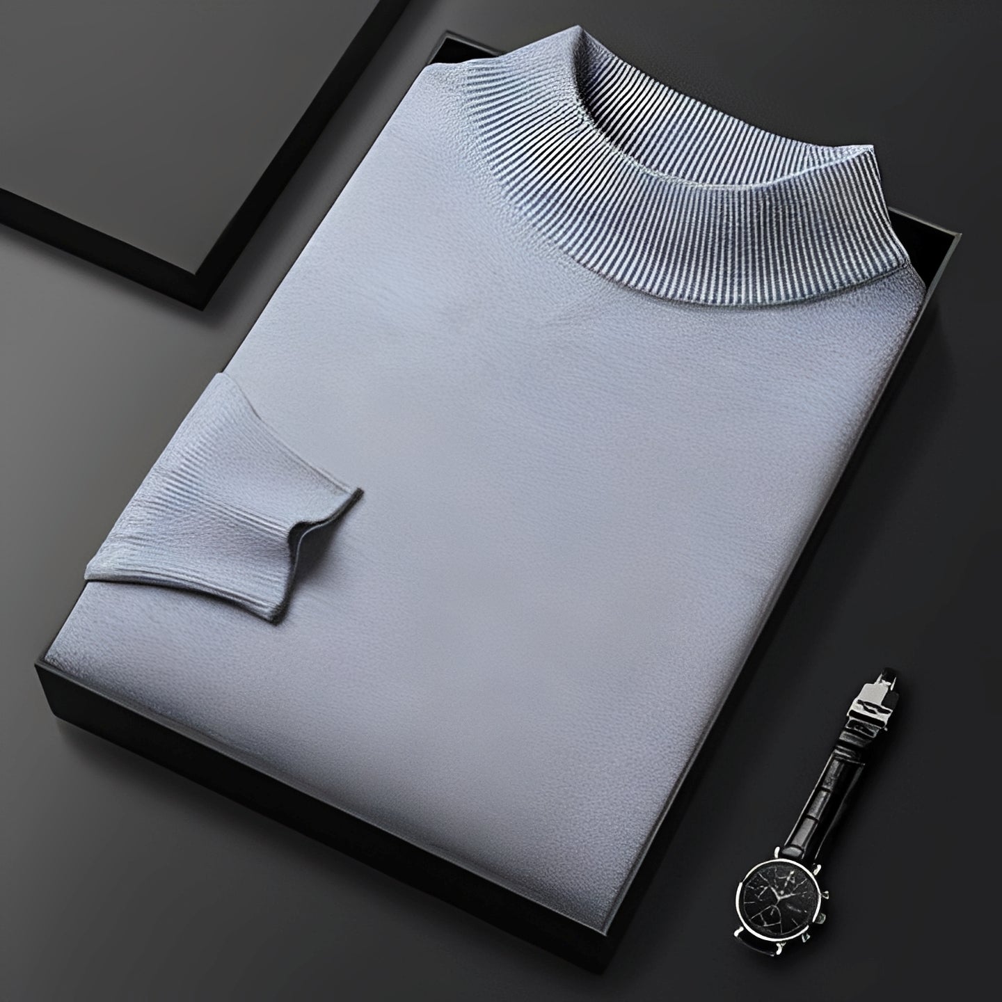 Kervan - Warm winter sweater in knit for men