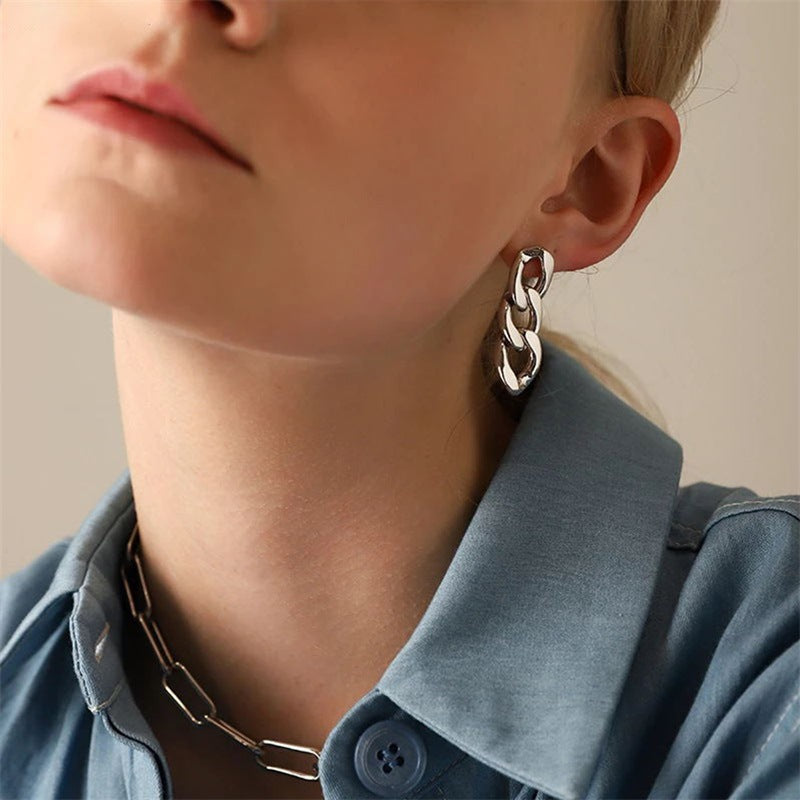 Lee - Boucle d'oreille en chaîne d'or