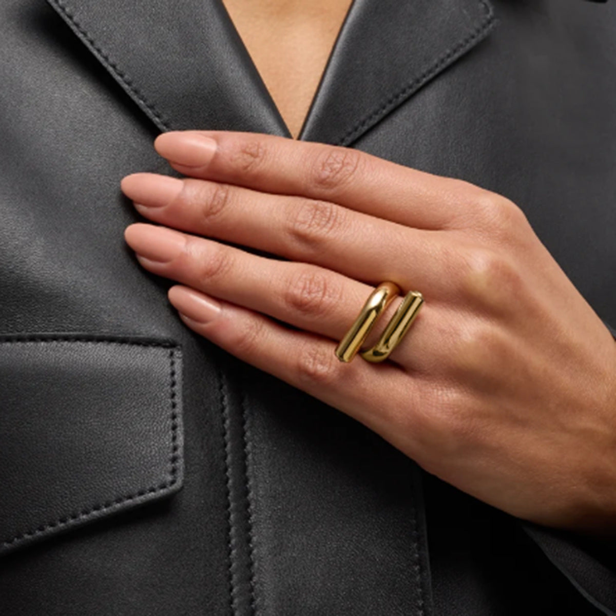 Praire - Bague en or parallèle