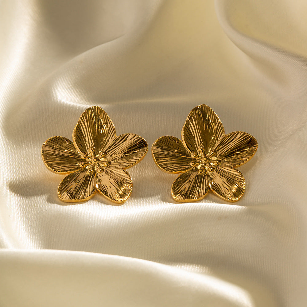 Allysa - Boucles d'Oreilles de fleurs en or