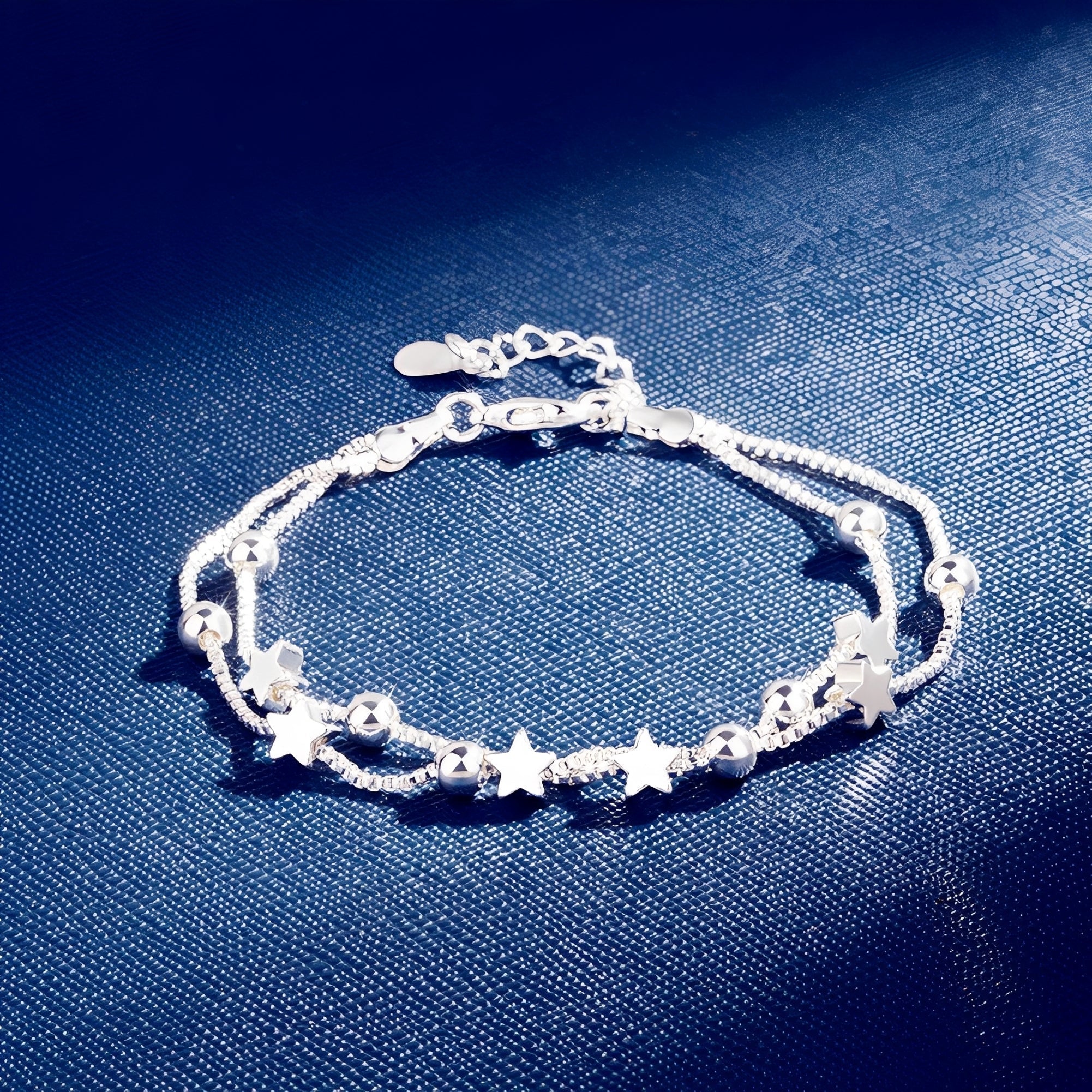 Yuna – Bracelet double cercle étoile style coréen
