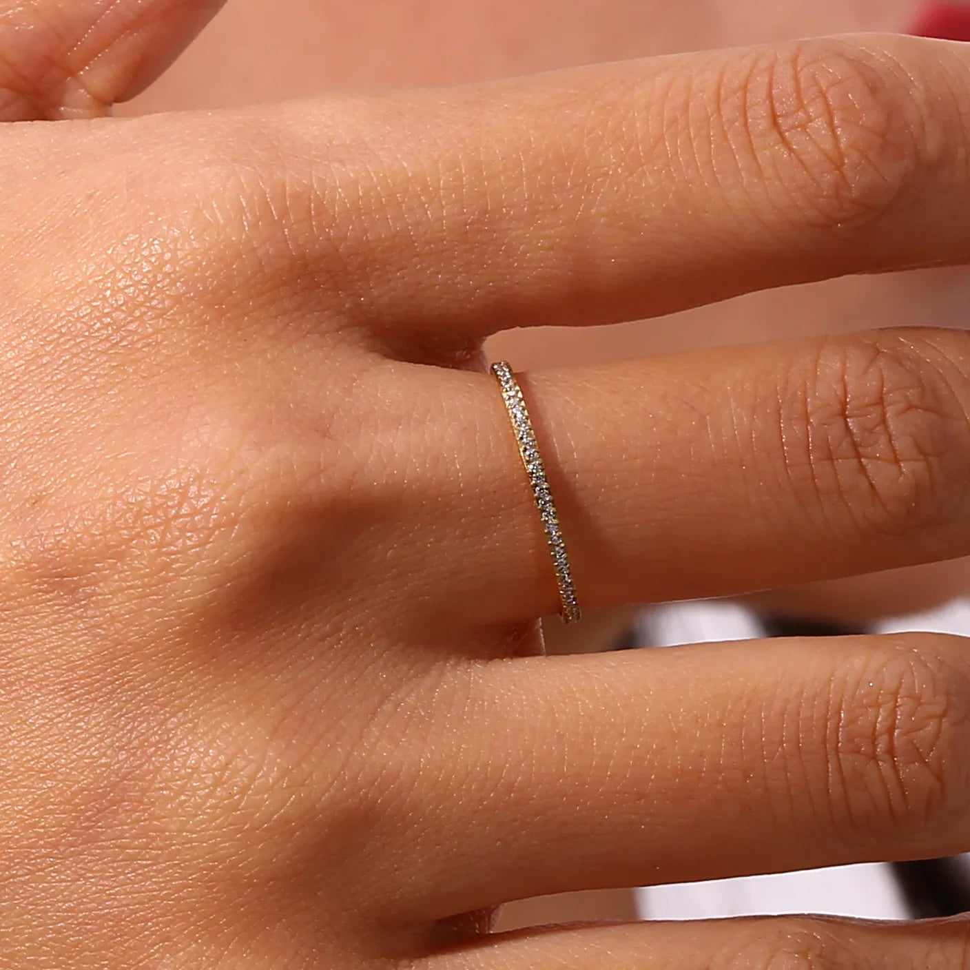 Zarra – bague pavé d'or radieux