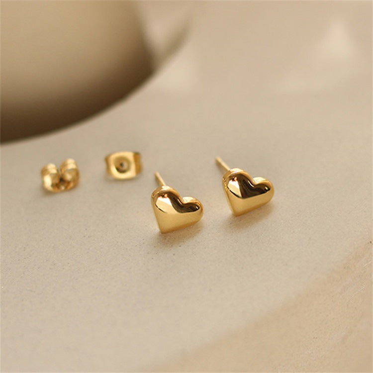 Mila – Boucles d'oreilles en cœur en or