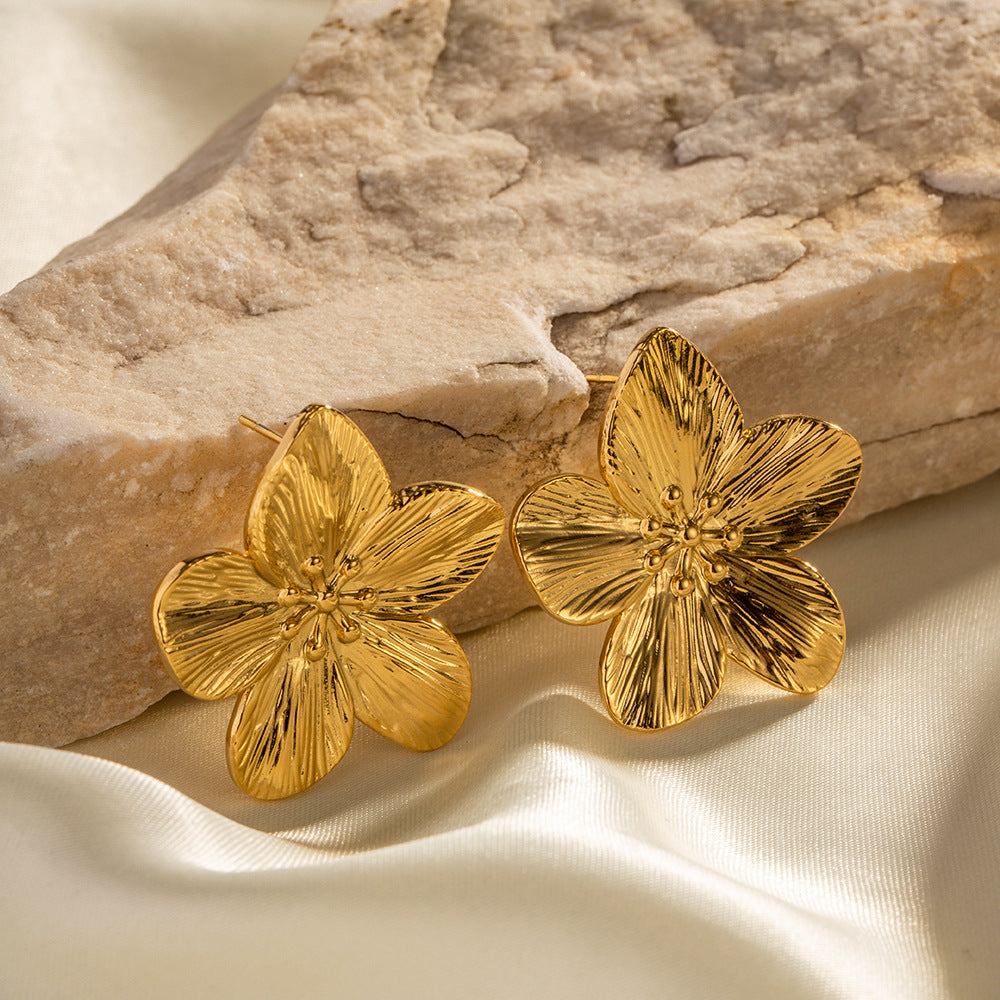 Allysa - Boucles d'Oreilles de fleurs en or