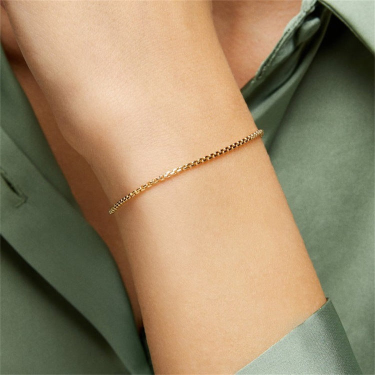 Victoria - Bracelet en chaîne dorée