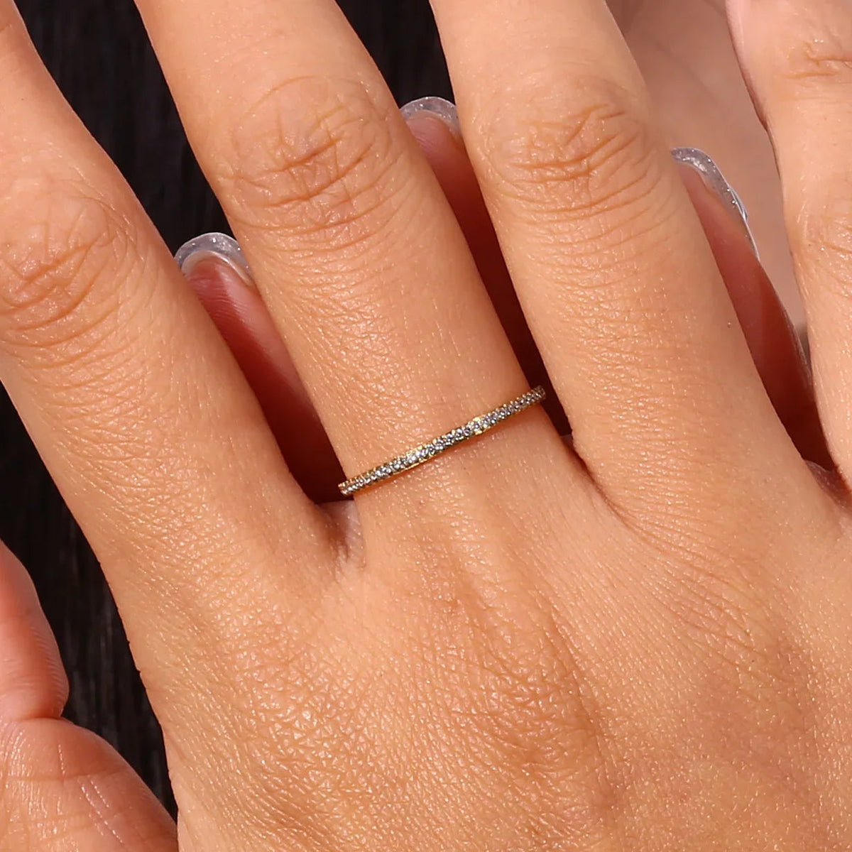 Zarra – bague pavé d'or radieux