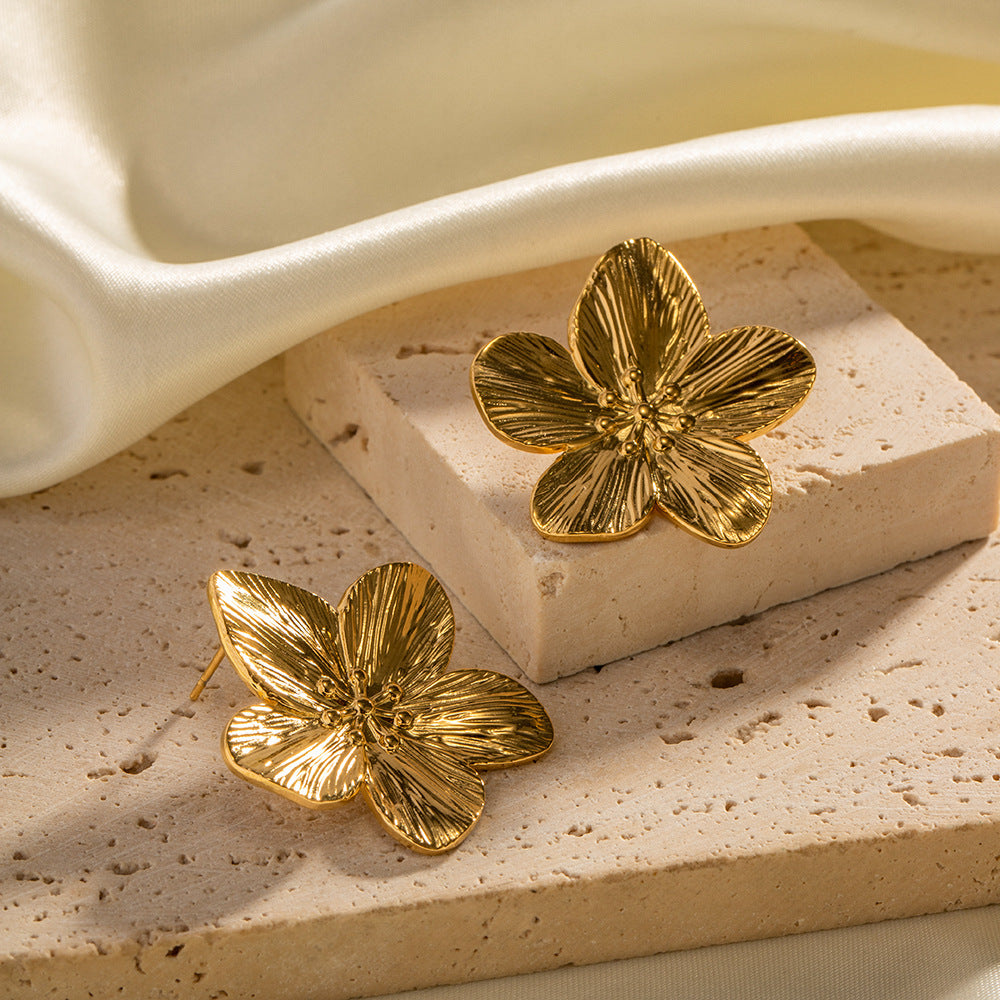 Allysa - Boucles d'Oreilles de fleurs en or