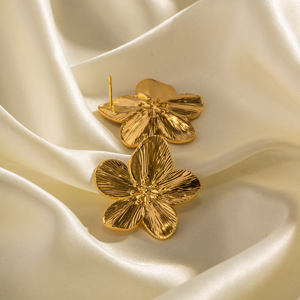 Allysa - Boucles d'Oreilles de fleurs en or