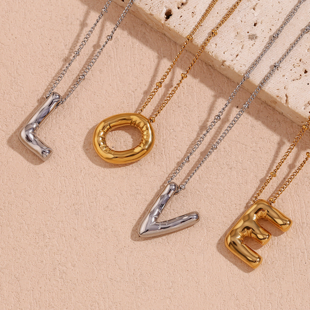 Collier initial en or Balloon