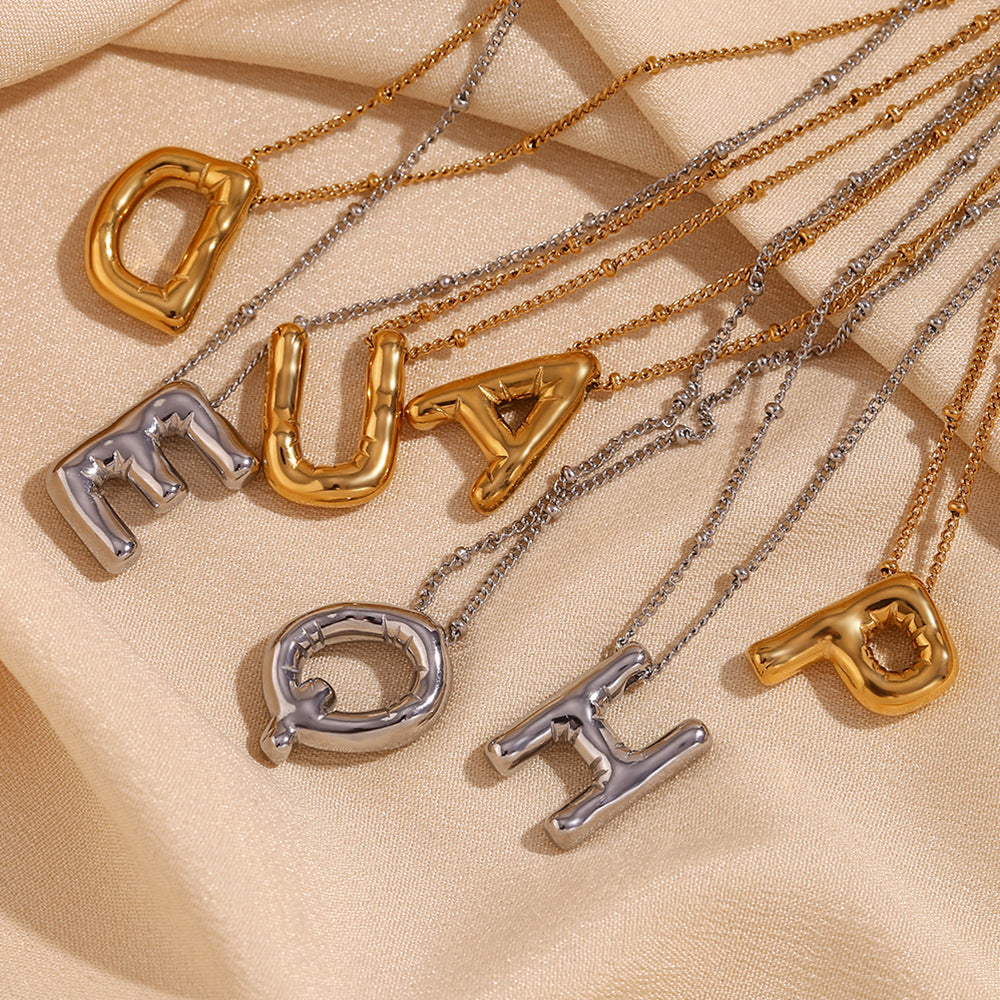 Collier initial en or Balloon