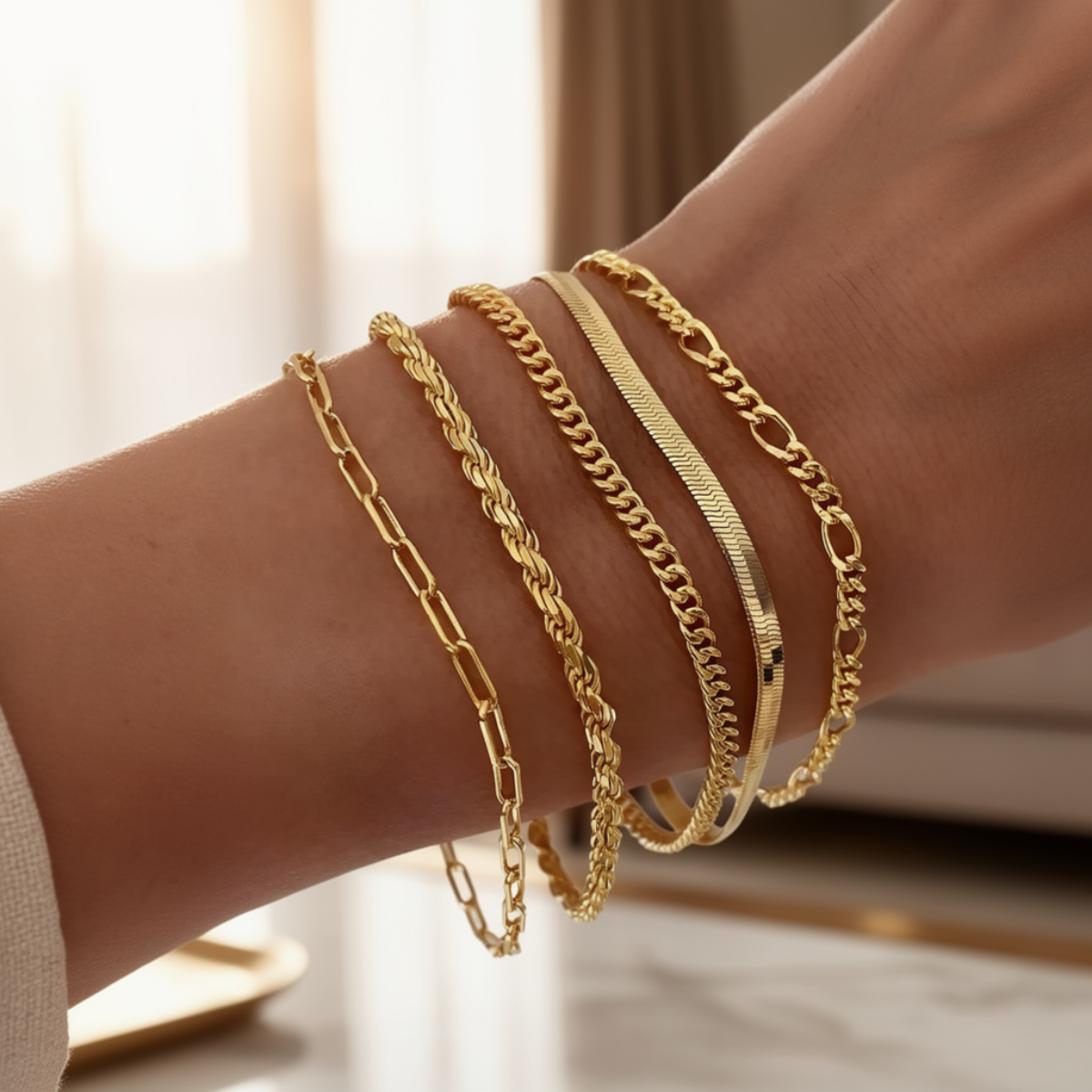 Elara – Ensemble de bracelets de style minimaliste pour femmes
