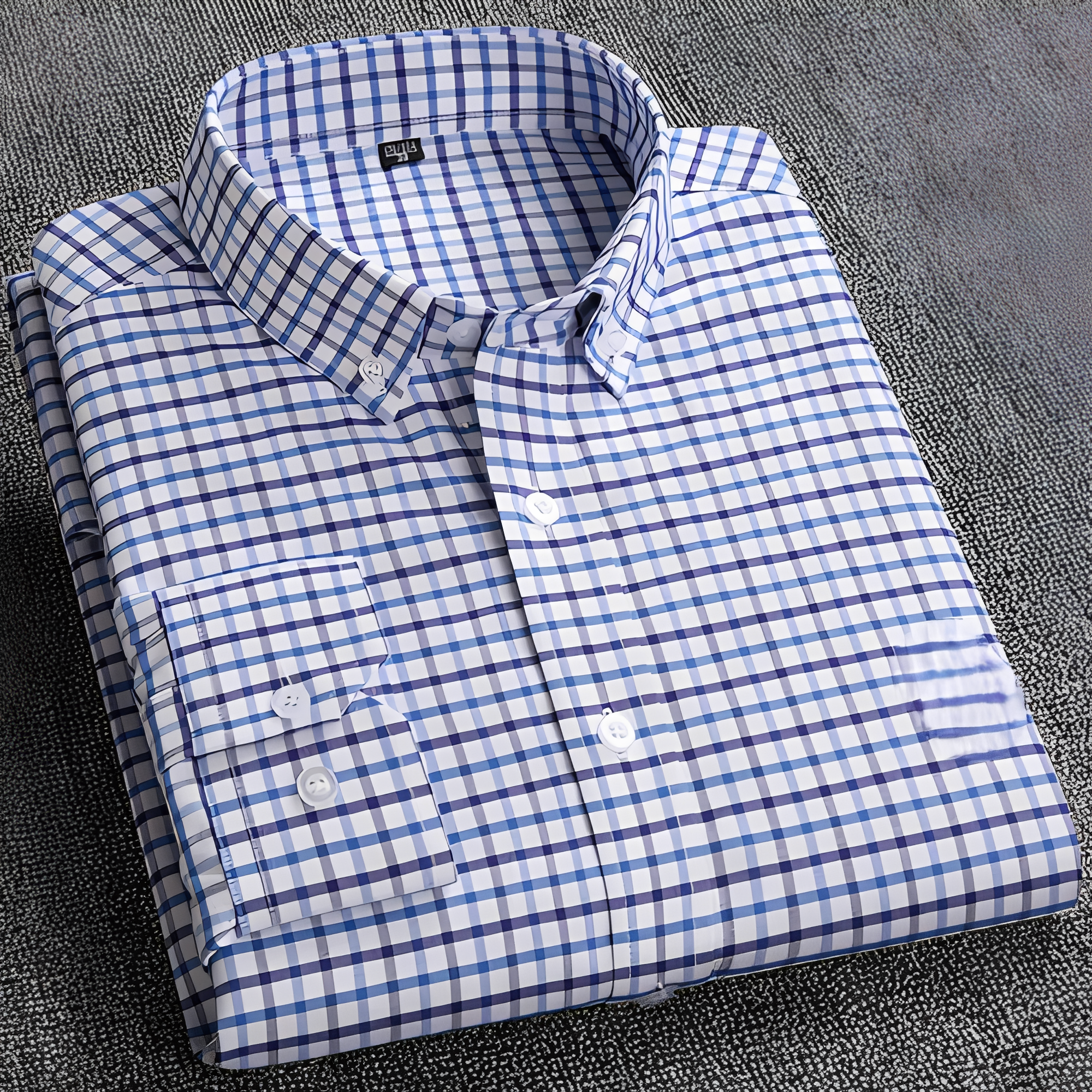 Jezriel - Chemise à carreaux moderne avec manches longues pour homme
